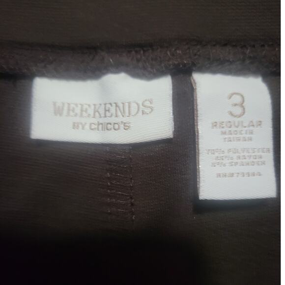 Weekend's By Chico's Brown Lounge Pants - 3 Regular (XL/16) - Picture 3 of 5